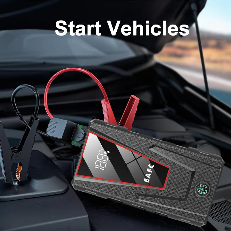 EAFC Car Jump Starter 1200A Wireless Charger Power Bank for 12V Car Emergency Starter Jstar 4 Auto Car Booster Battery