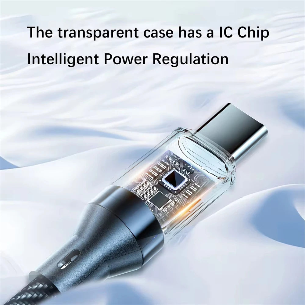 NNBILI 120W Type C to Type C Cable Phone Super Fast Charging Cable With LED Display USB To Type-C Data Cord For huawei oppo vivo